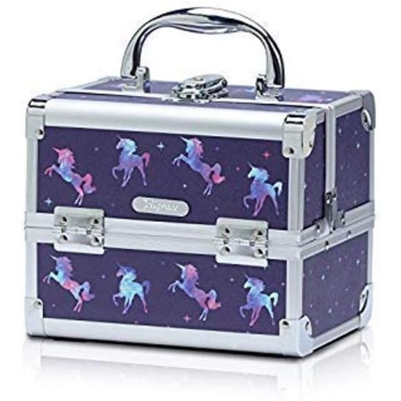 Makeup Train Case for Girls Cosmetic Box Jewelry Organizer Hair Accessories - Picture 1 of 6